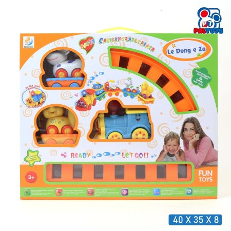 قطار أطفال مع سكة ومنحدر ملون (Baby Train Track Play Set)